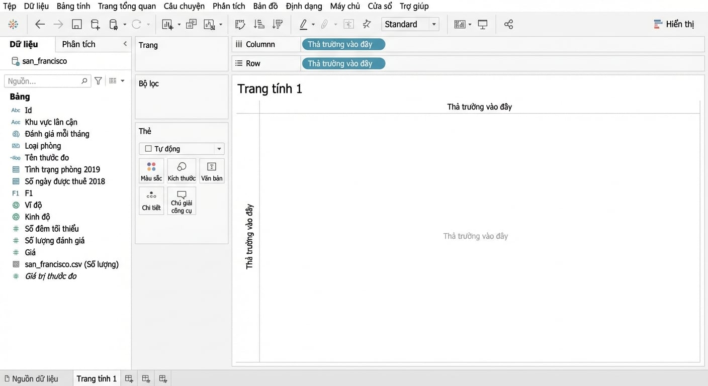 trường phân loại có màu xanh dương