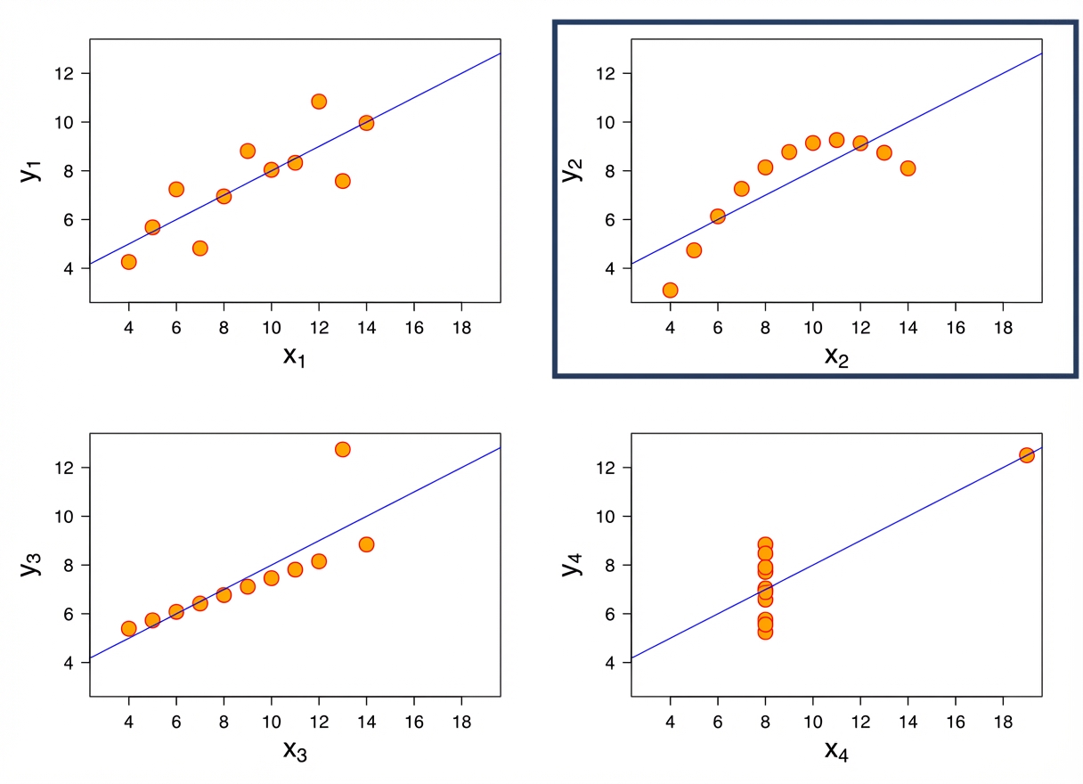 đồ thị phi tuyến của anscombe