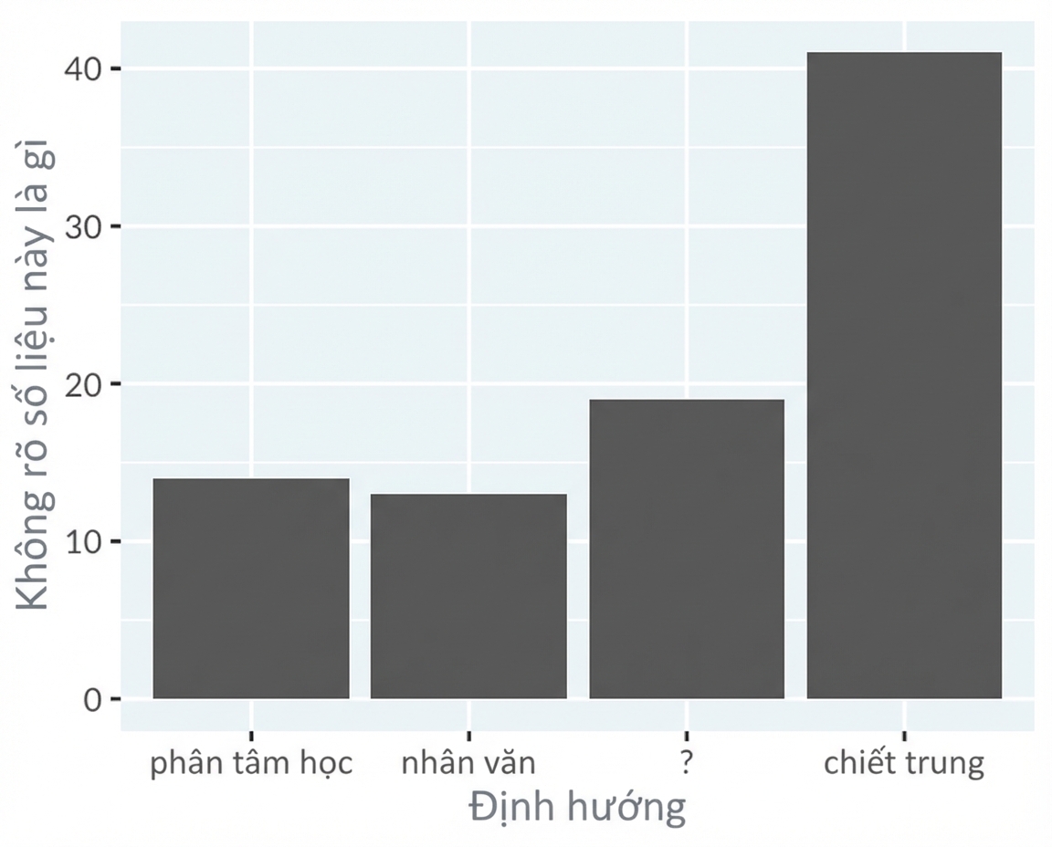Biểu đồ cột về định hướng lý thuyết không có chartjunk