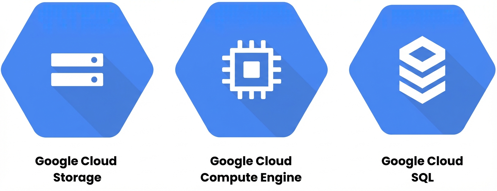 Ba logo dịch vụ Google Cloud