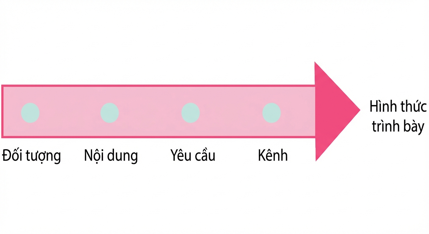 Mũi tên chỉ vào chữ presentation format