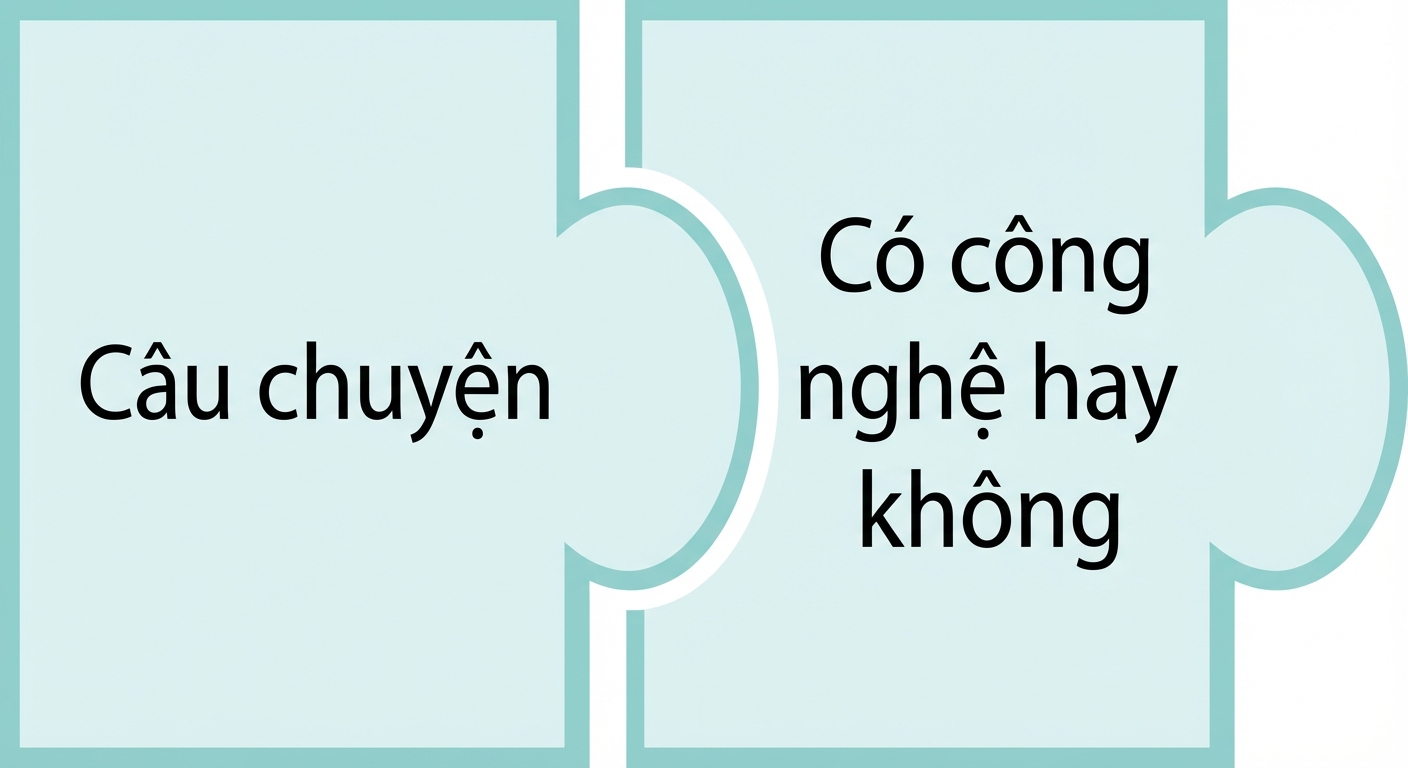 Miếng ghép có dòng chữ tech hoặc non-tech
