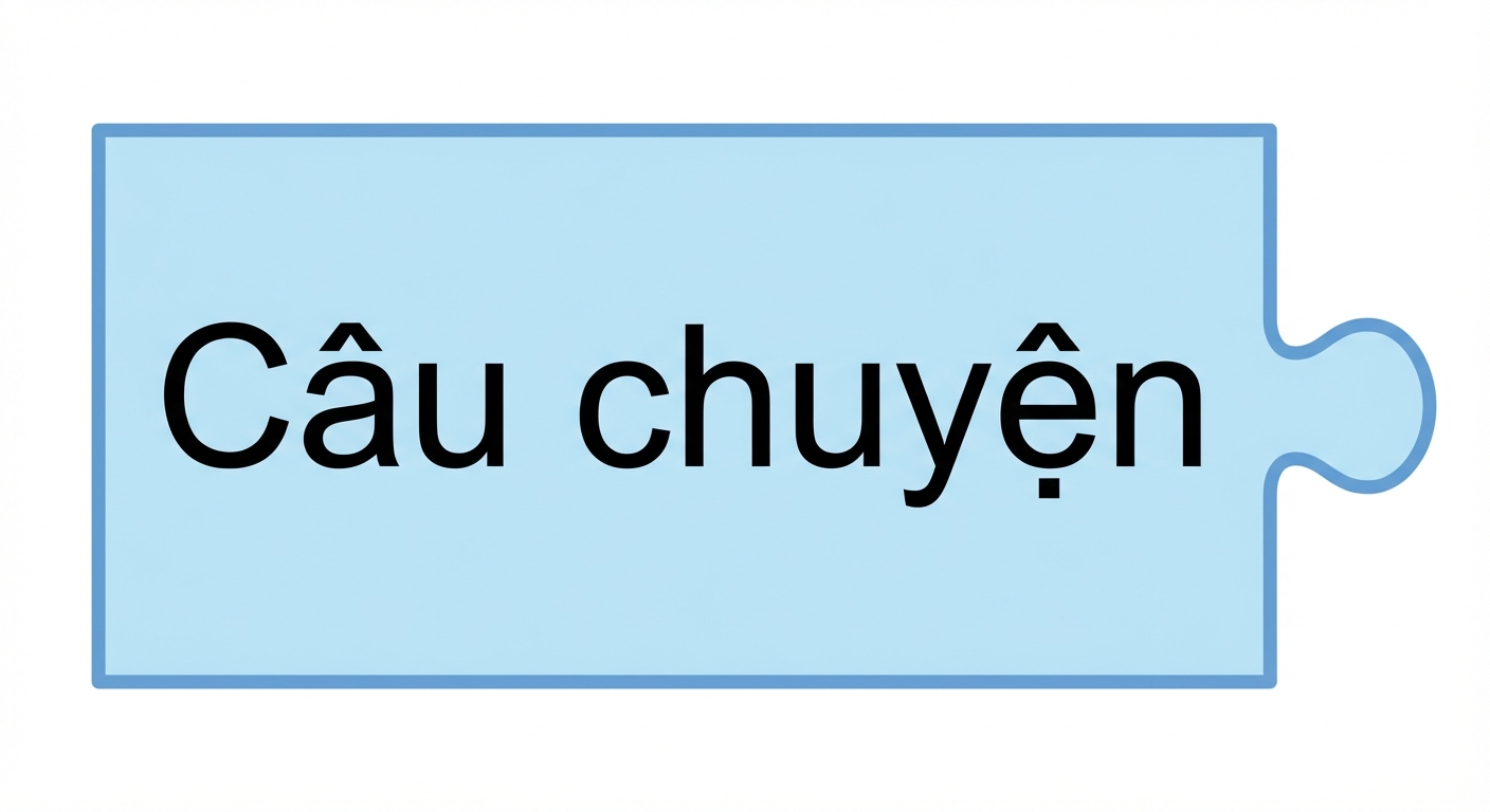 Miếng ghép hình với chữ story