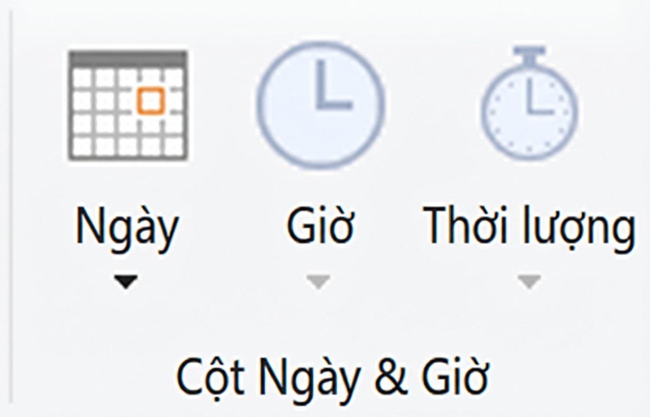 Ảnh chụp màn hình tùy chọn biến đổi ngày trong Power Query