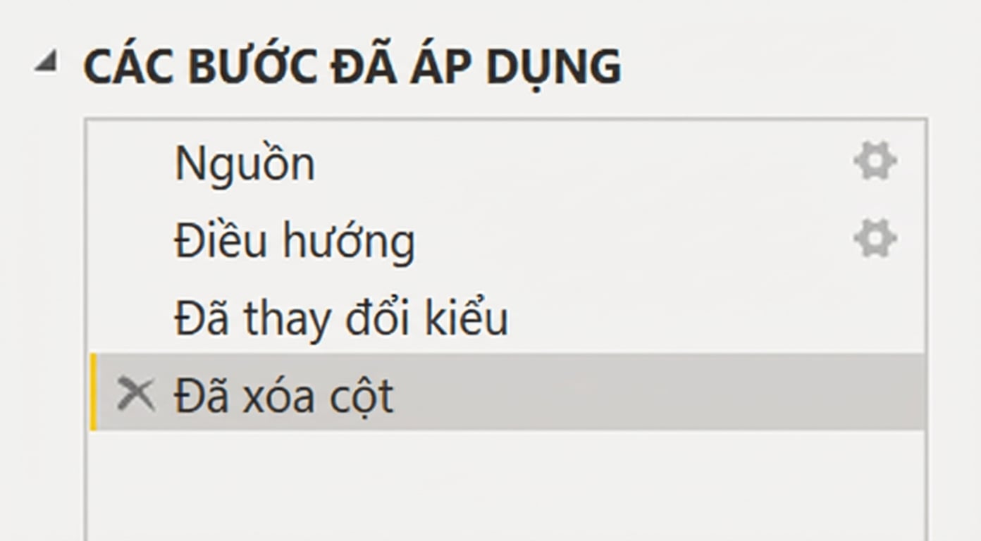 Ảnh chụp biểu tượng Close & Apply trong Power Query, đóng trình soạn thảo và áp dụng các bước biến đổi để phân tích trong PowerBI.
