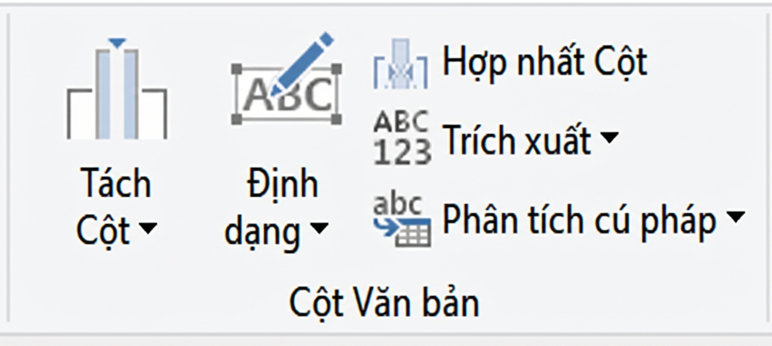 Ảnh chụp giao diện Power Query hiển thị các tùy chọn Text transformation