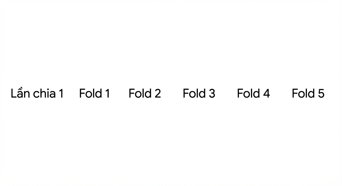 tiêu đề bảng: lần chia 1, fold 1, fold 2, fold 3, fold 4 và fold 5