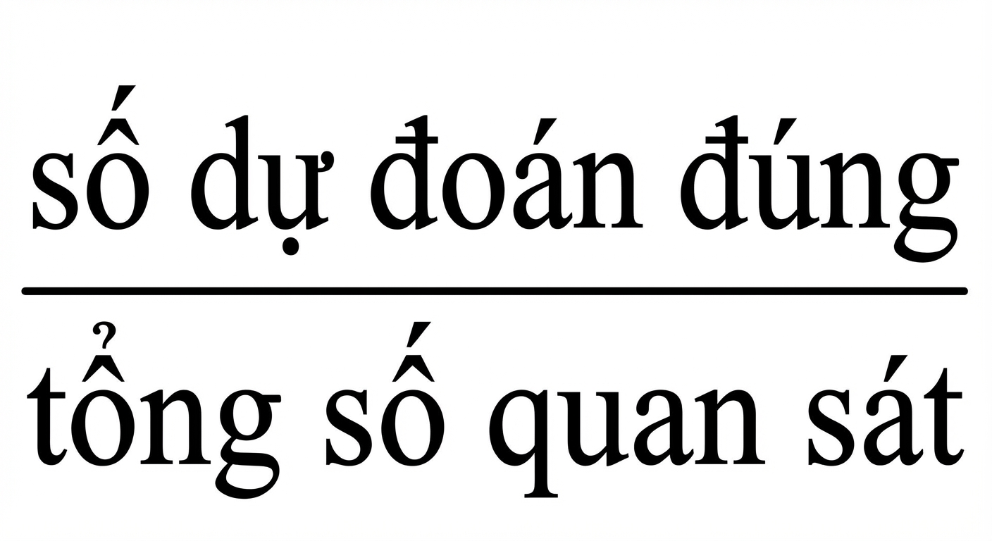 dự đoán đúng chia cho tổng quan sát