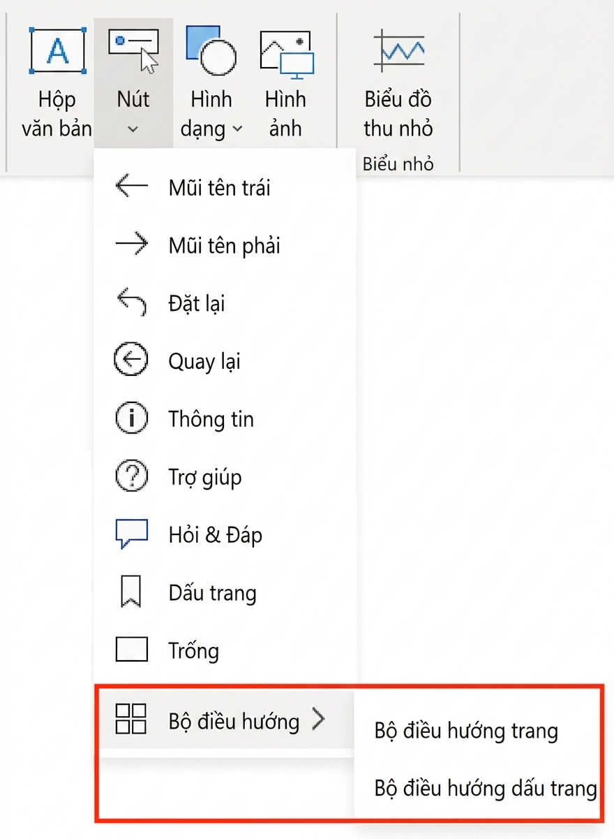 Tùy chọn trình điều hướng