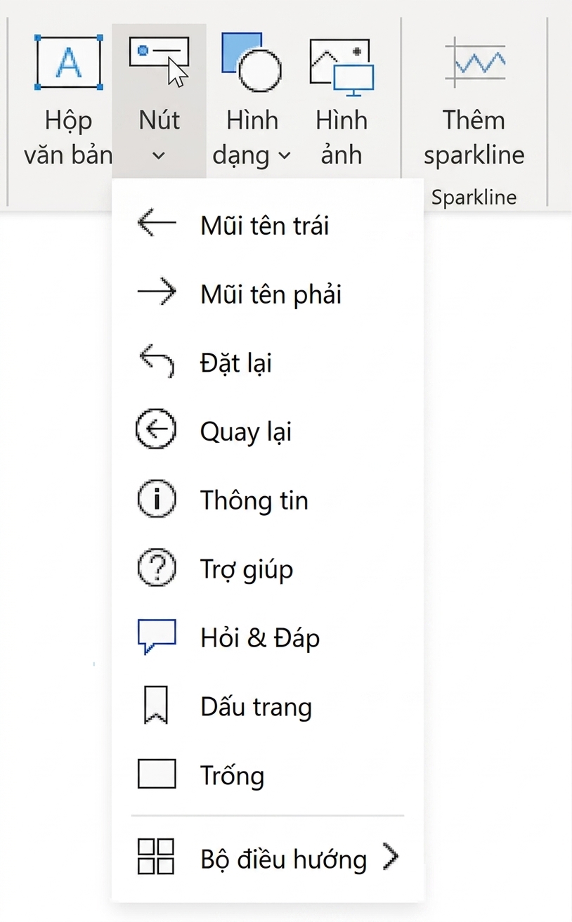Menu nút