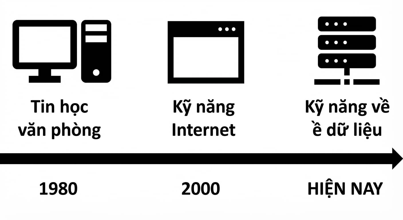dòng thời gian dẫn đến kỷ nguyên dữ liệu