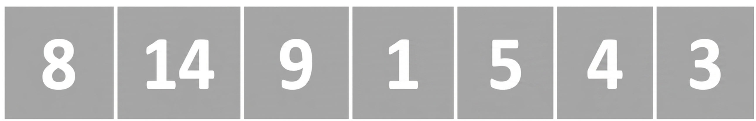 A schematic representation of a list with unordered elements.
