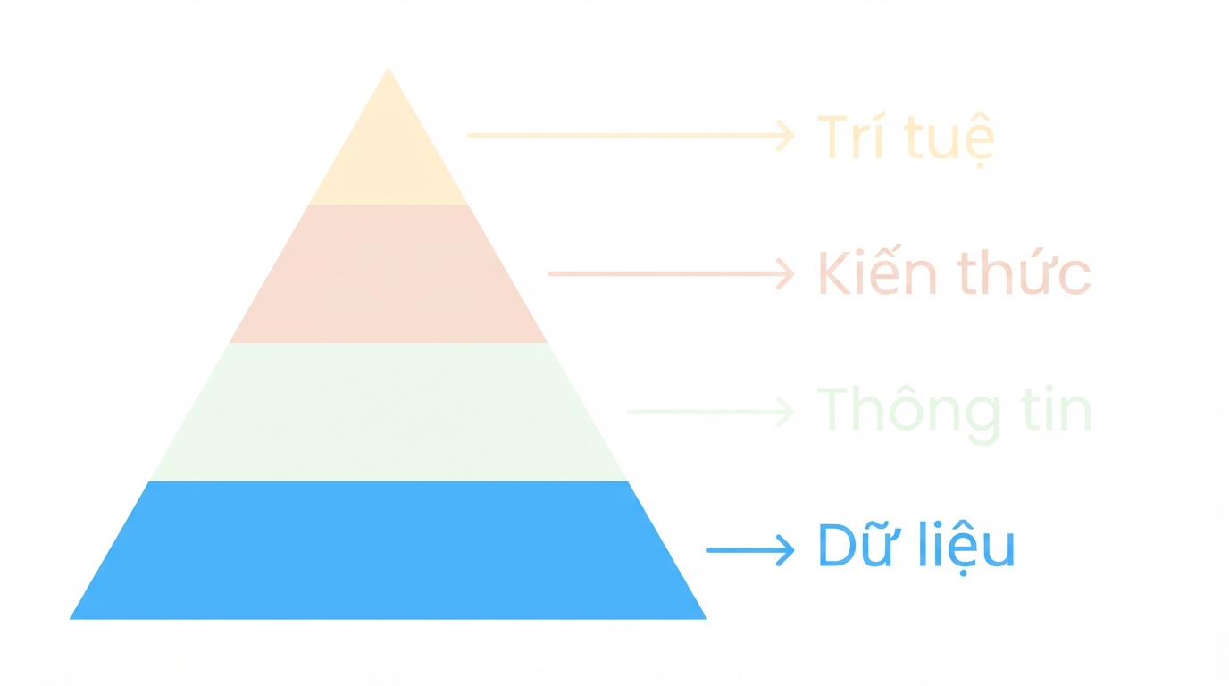 DIKW với phần dữ liệu được tô sáng