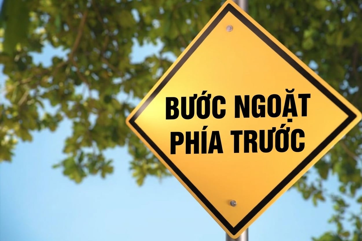 Biển báo đường ghi game changer ahead