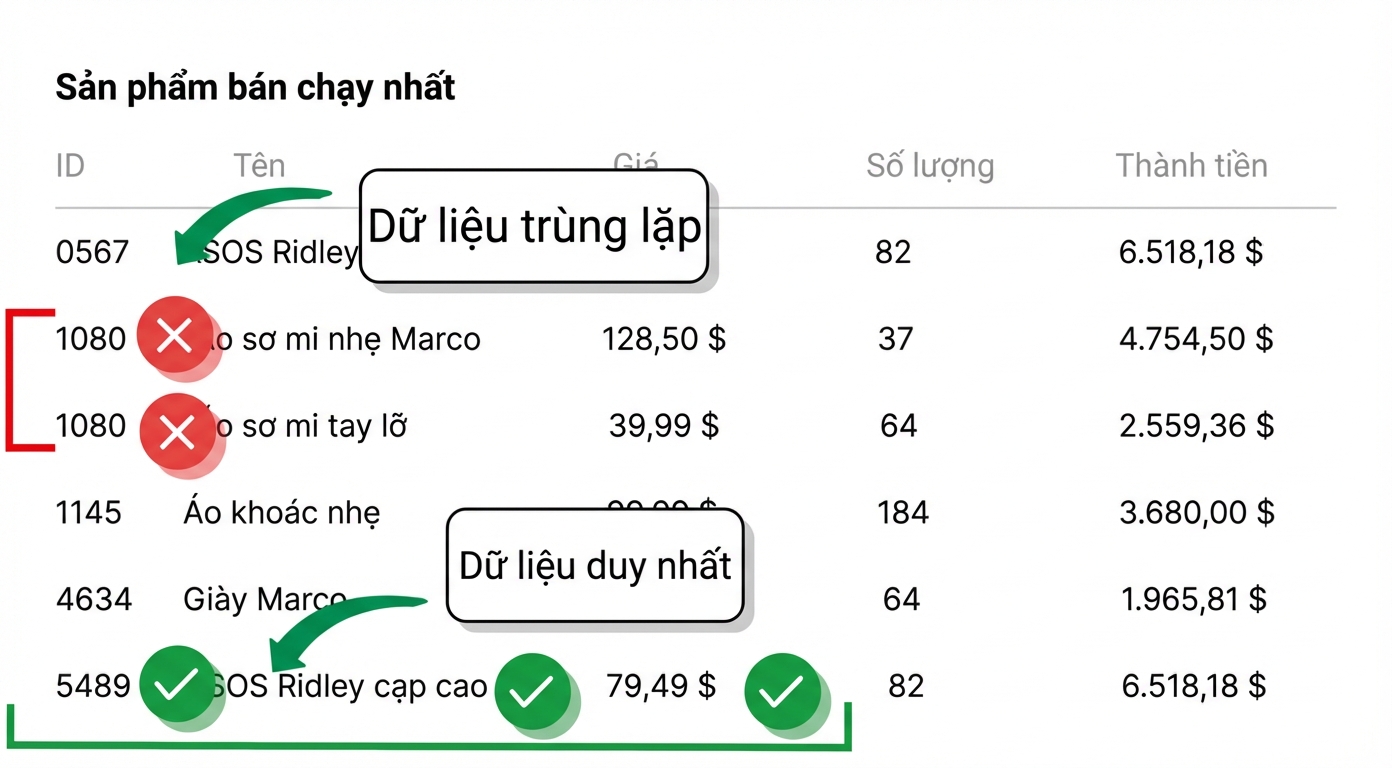dữ liệu duy nhất