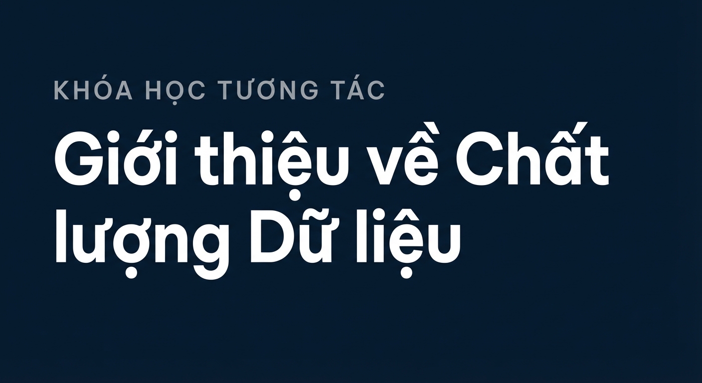 khóa học chất lượng dữ liệu