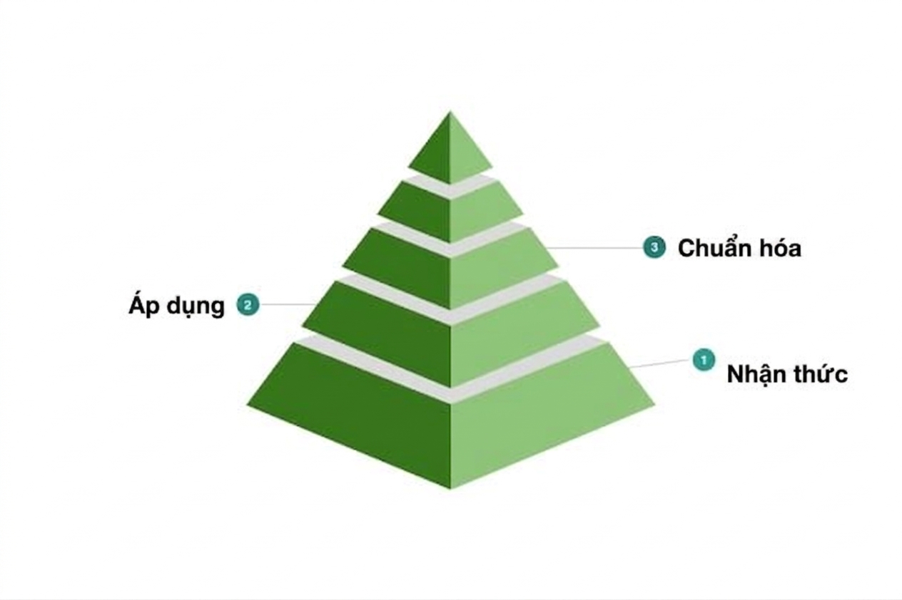 Cấp độ thứ ba của mô hình trưởng thành văn hóa dữ liệu mẫu.