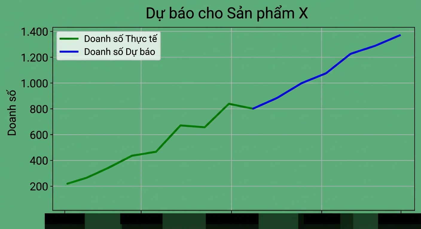 Dự báo doanh số, biểu đồ đường