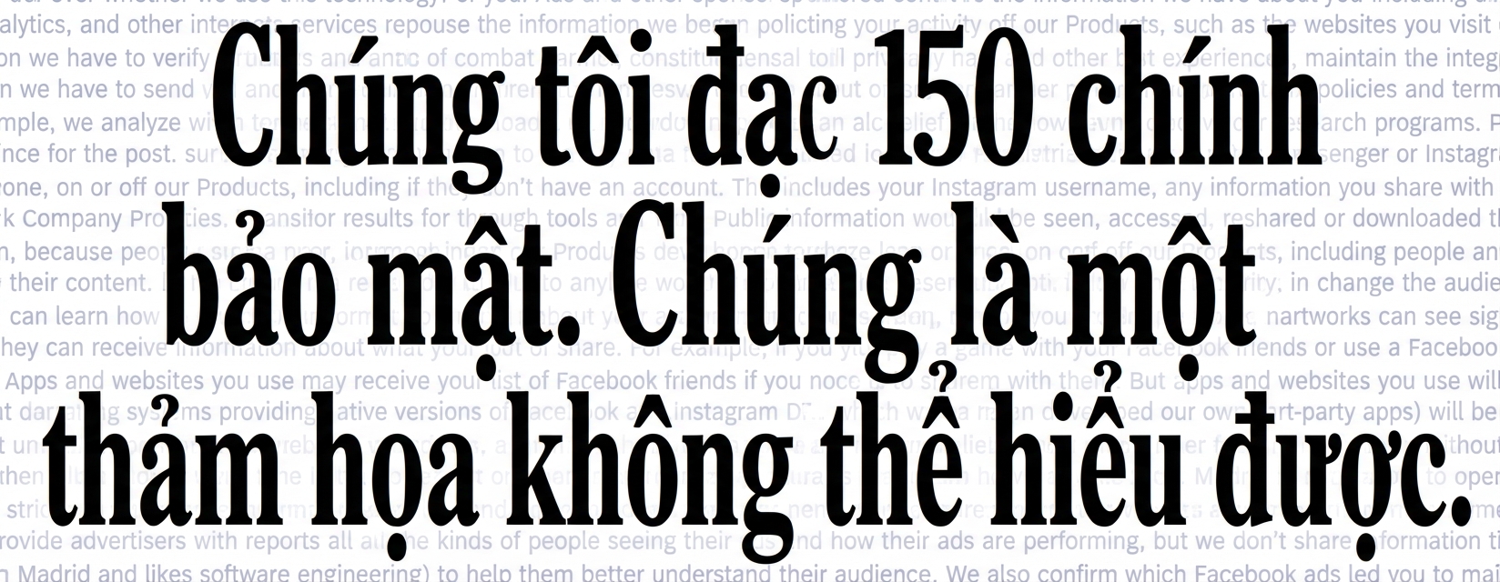 Ảnh chụp nghiên cứu của NYT về chính sách quyền riêng tư khó hiểu.