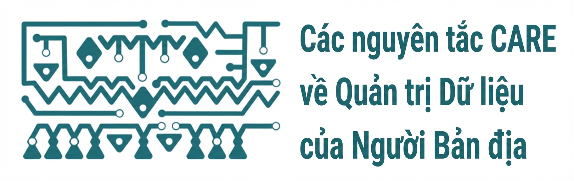 Logo các nguyên tắc CARE về quản trị dữ liệu của người bản địa.