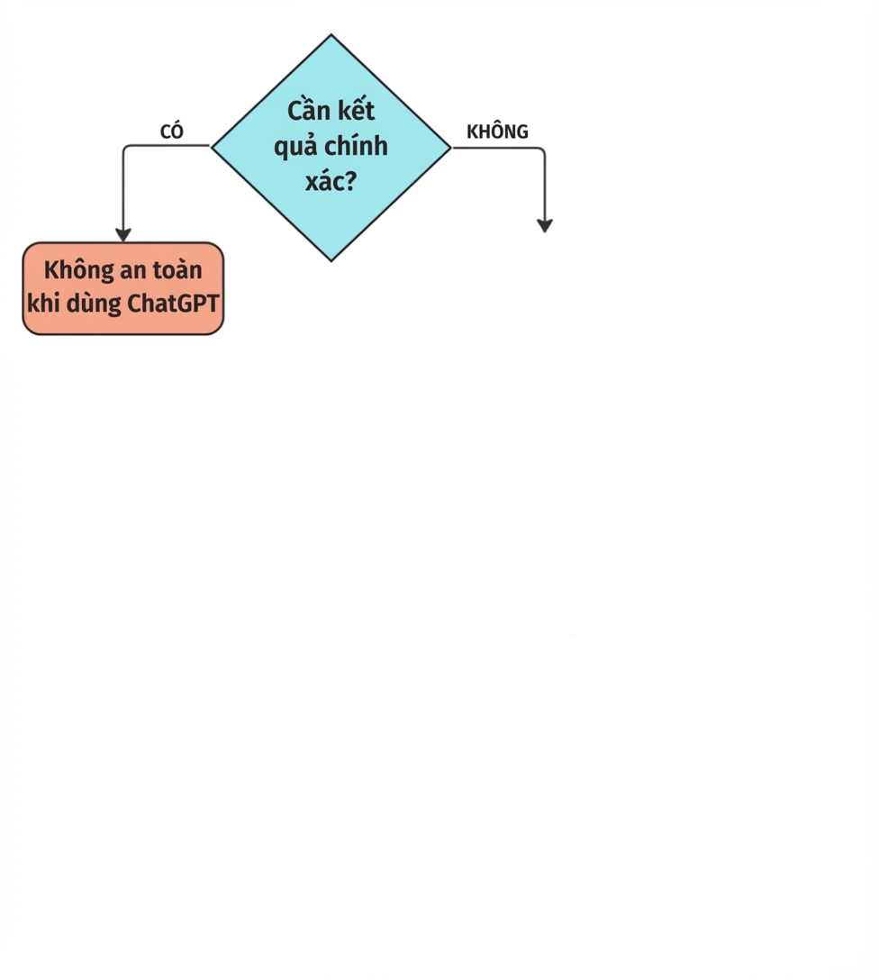 Sơ đồ gồm bốn câu hỏi then chốt để xác định xem liệu có sử dụng ChatGPT không