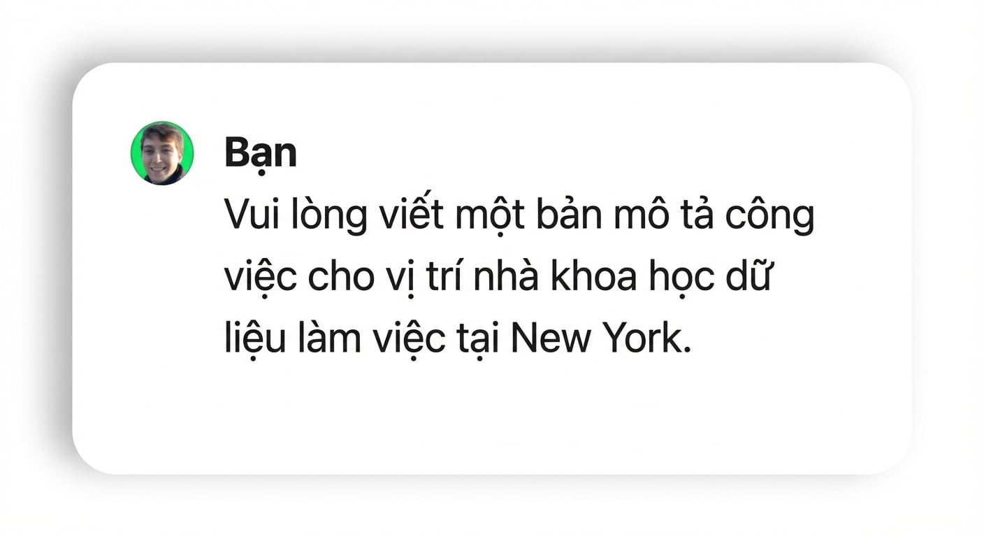 Prompt yêu cầu mô tả công việc.