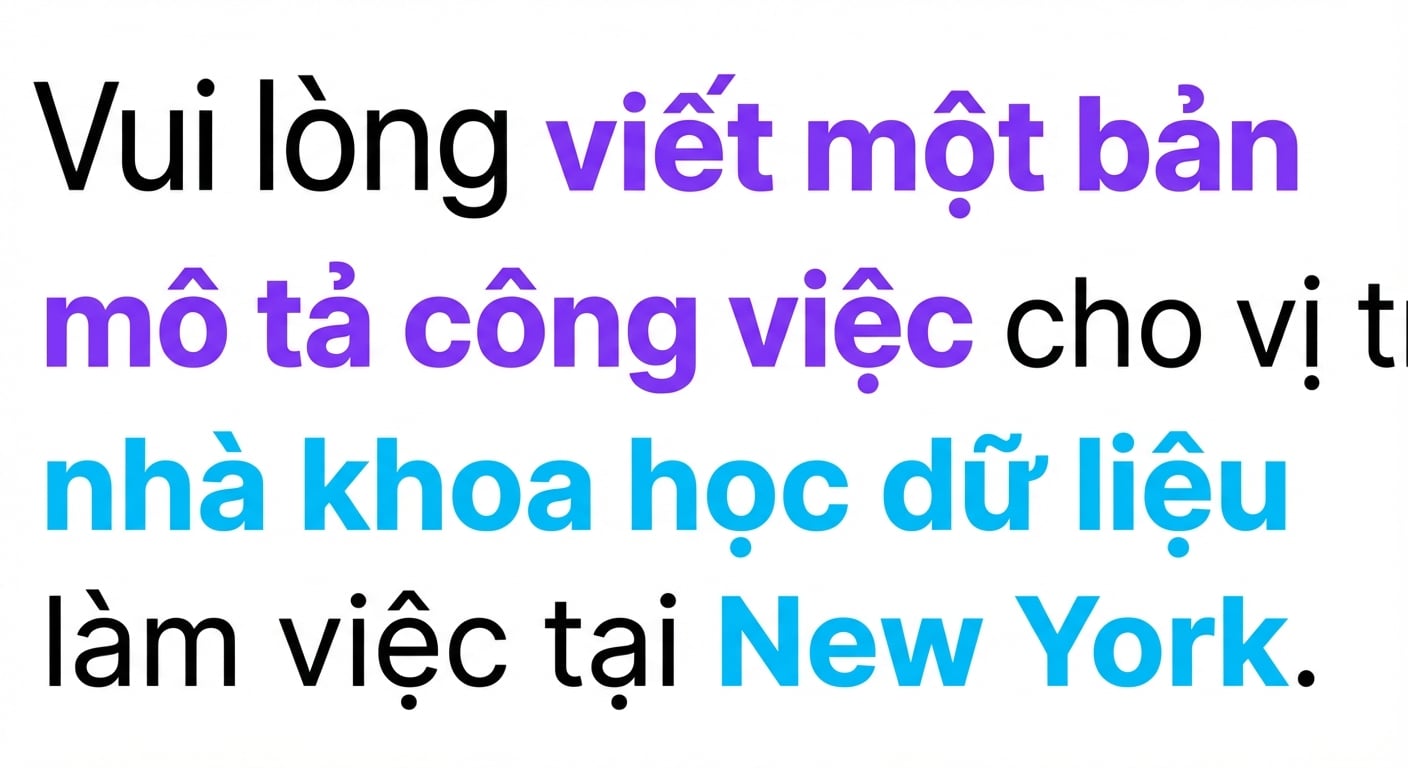 Động từ "viết" được đánh dấu, khi ChatGPT bắt đầu hiểu yêu cầu.