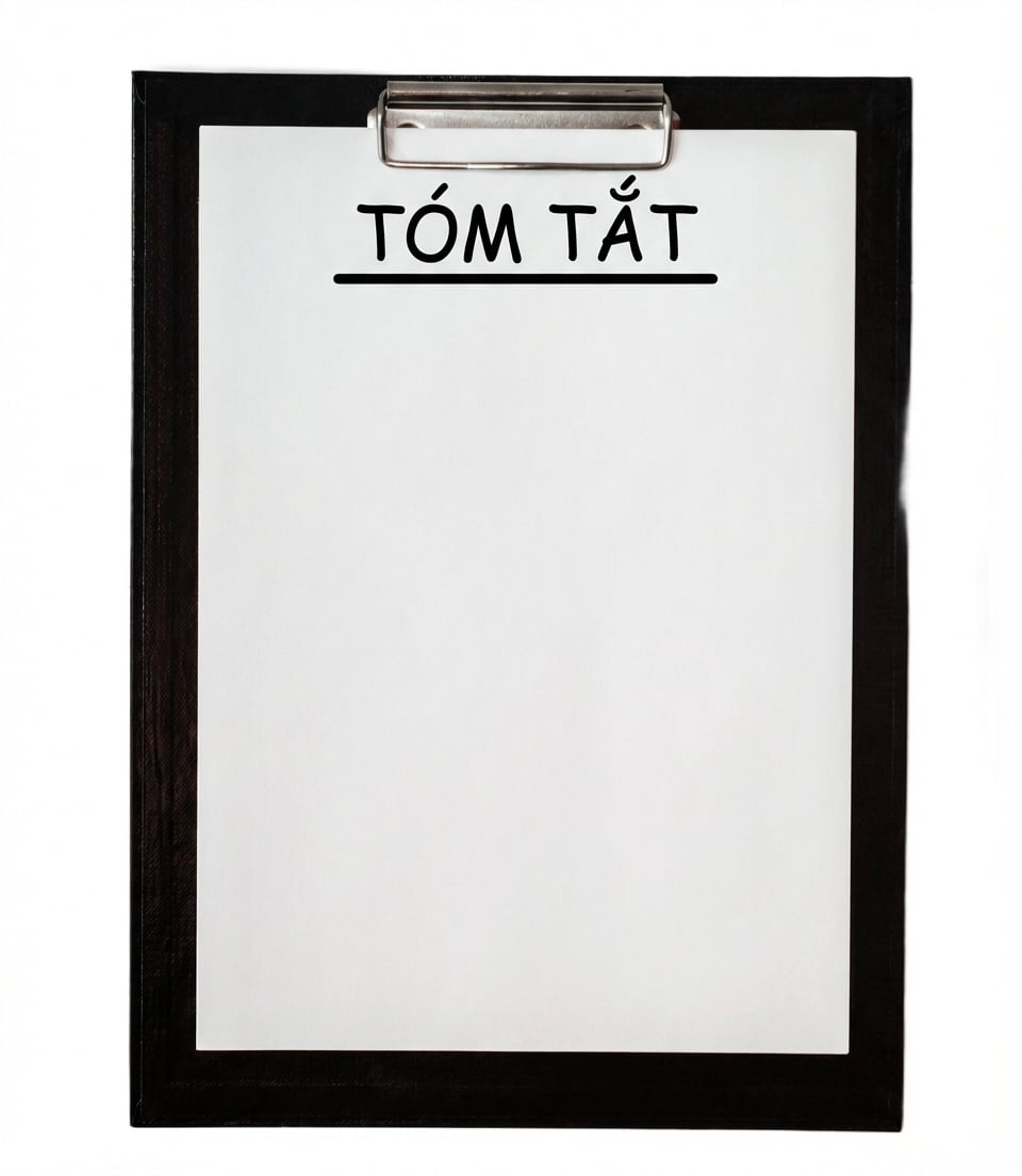 Một bảng ghi chú có tóm tắt.