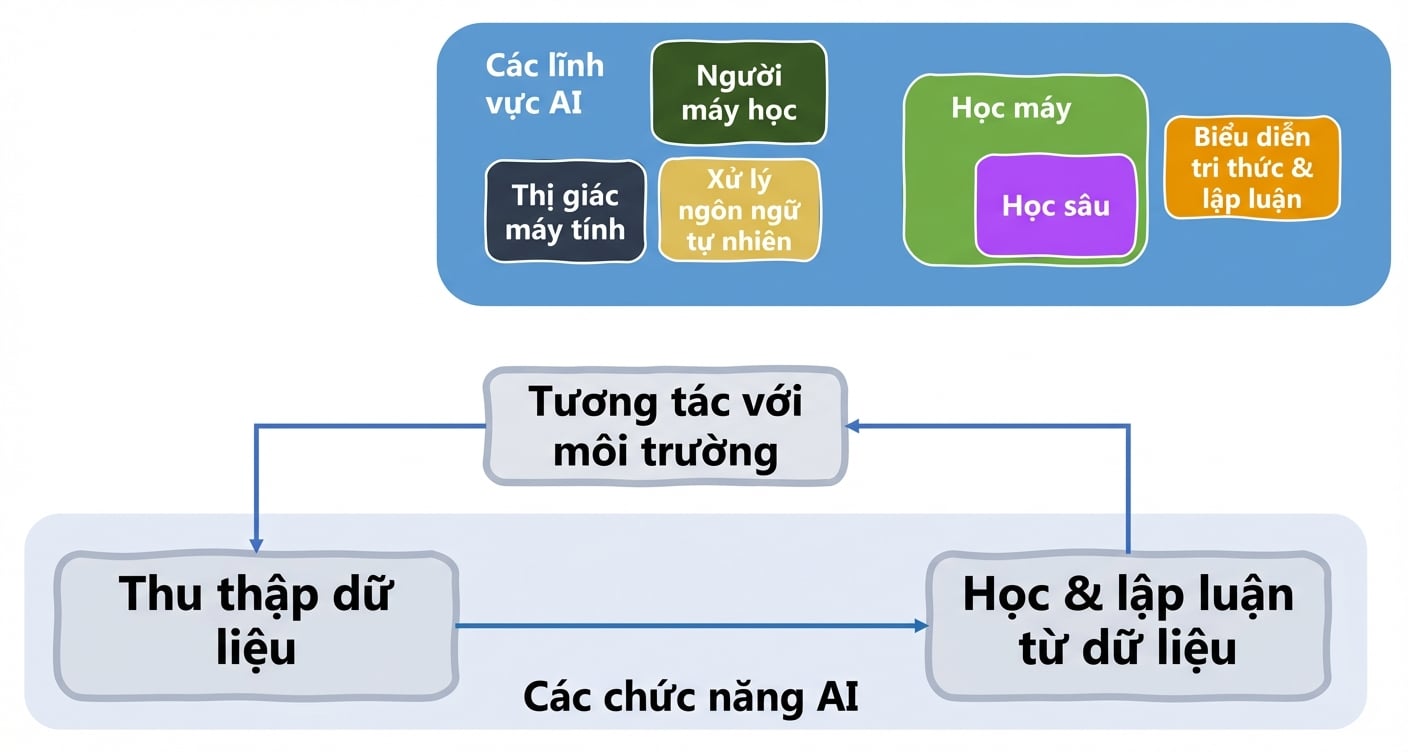 Các chức năng và lĩnh vực liên quan đến AI