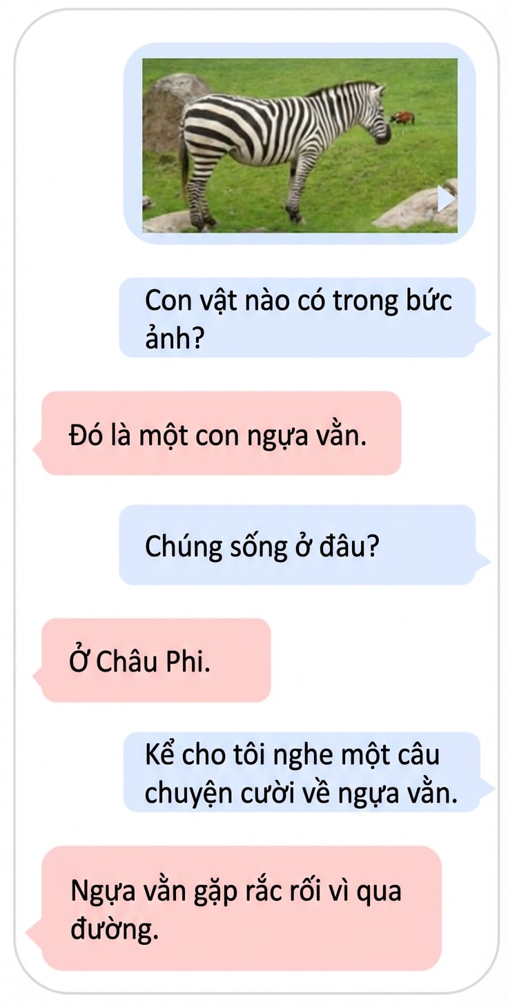 Ví dụ đa phương thức của LLM dùng dữ liệu văn bản và hình ảnh