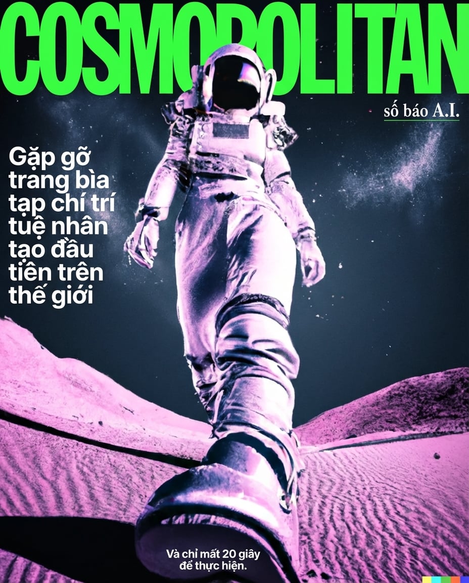 Trang bìa Cosmopolitan với nữ phi hành gia do AI tạo