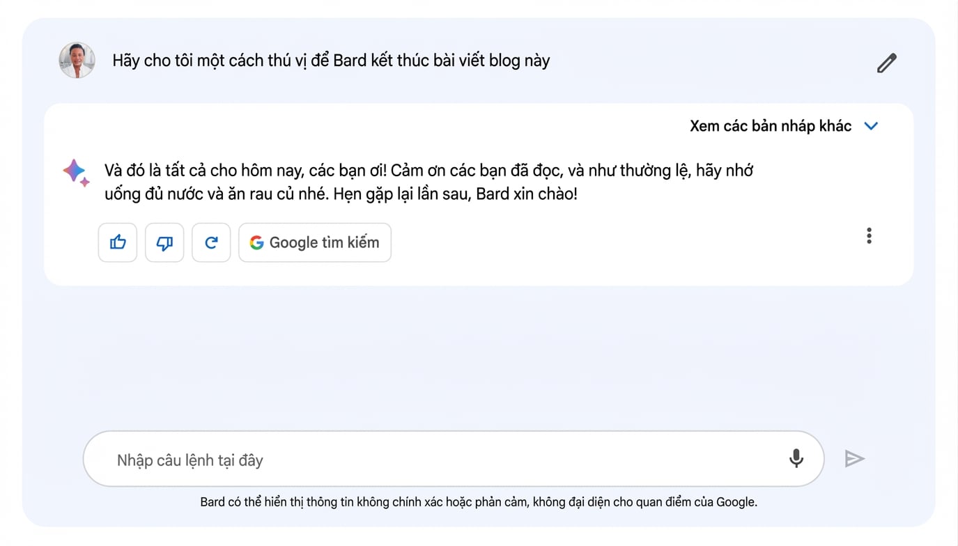 Ảnh chatbot Bard của Google