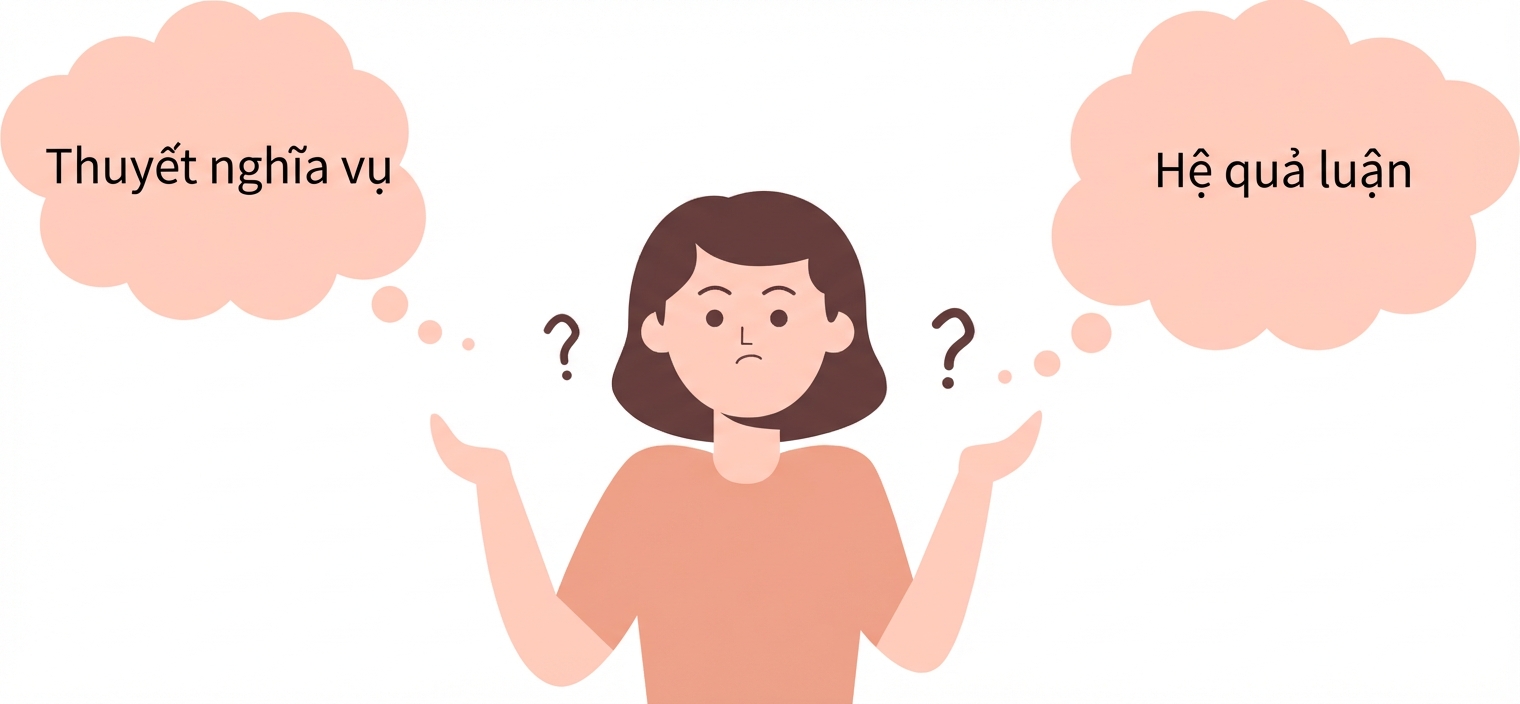 Một người bối rối trước các cách tiếp cận đạo đức khác nhau.
