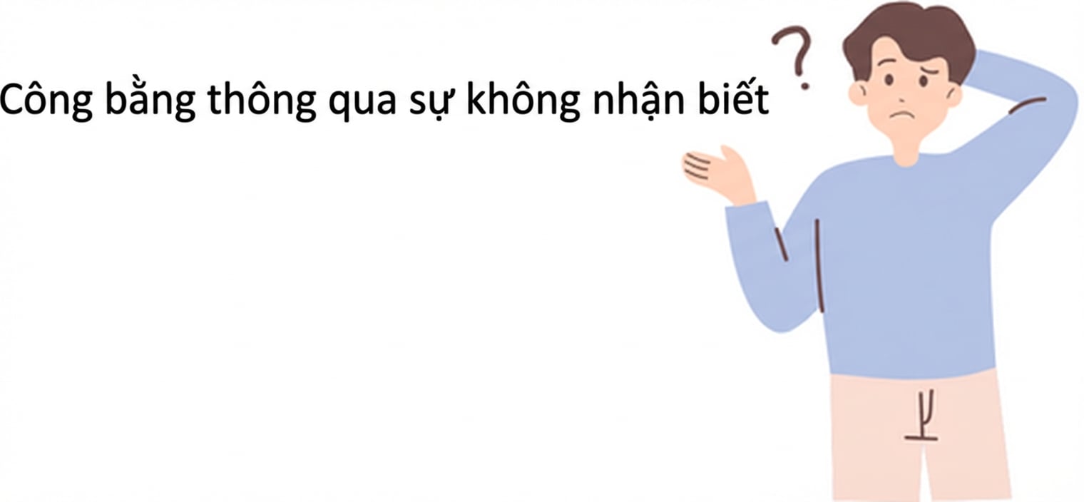 Một người đang cố hiểu "công bằng nhờ không biết".