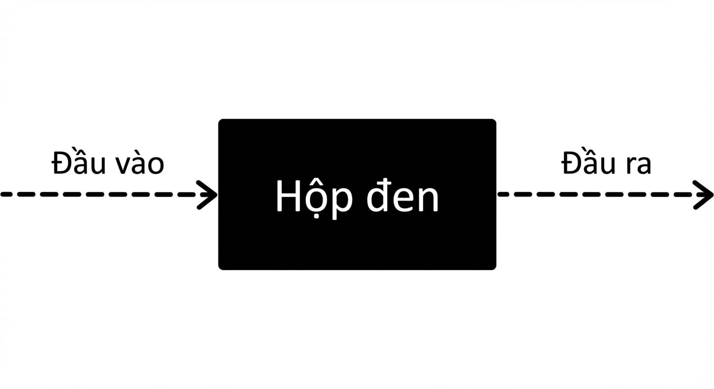 Lưu đồ minh họa bản chất hộp đen.