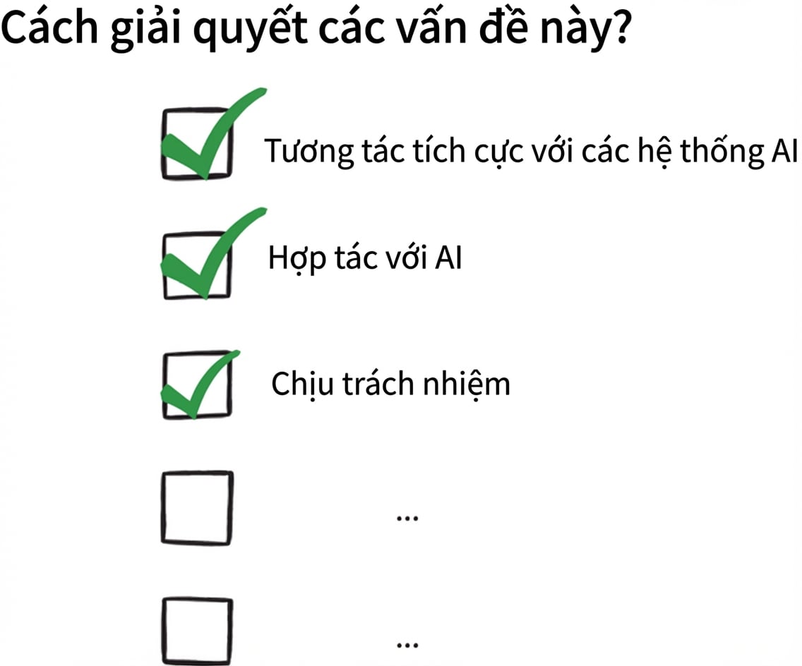Danh sách kiểm tra nêu các hạng mục cần làm để xử lý thách thức về công bằng.
