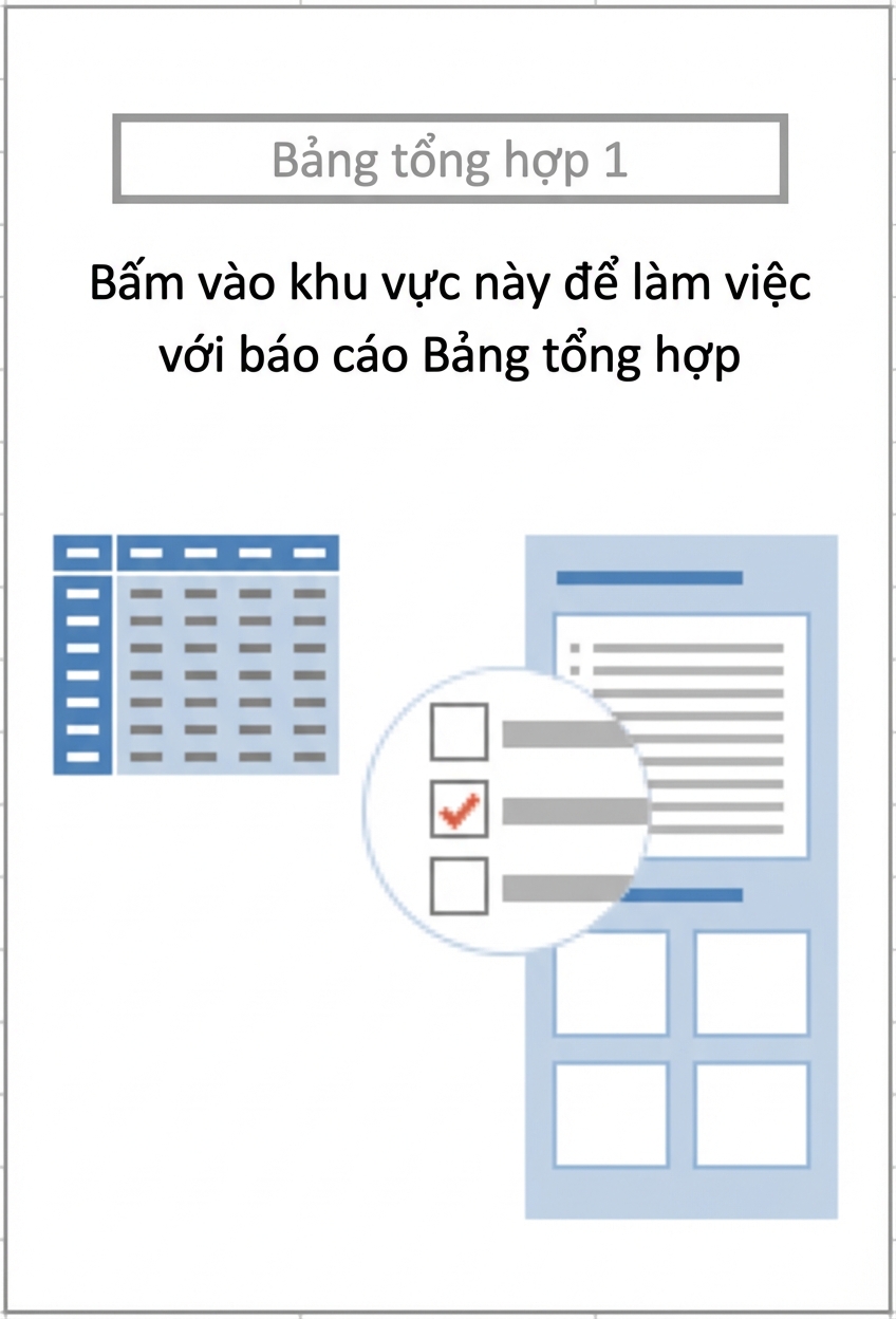 Khung PivotTable hướng dẫn cách xây dựng PivotTable