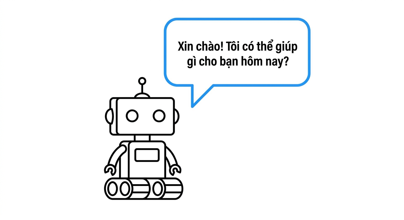 Chatbot hỏi về ngày của bạn.