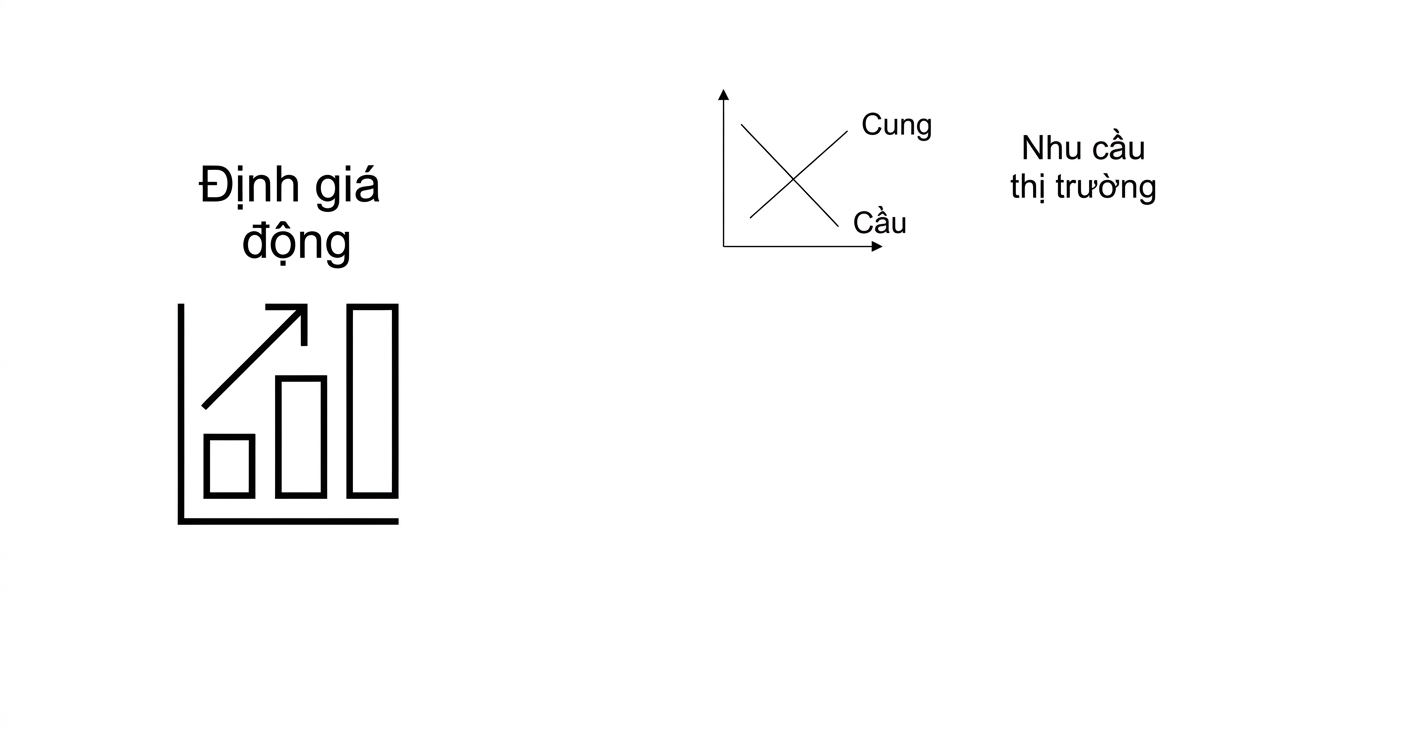 Biểu đồ định giá kèm biểu đồ nhu cầu thị trường.