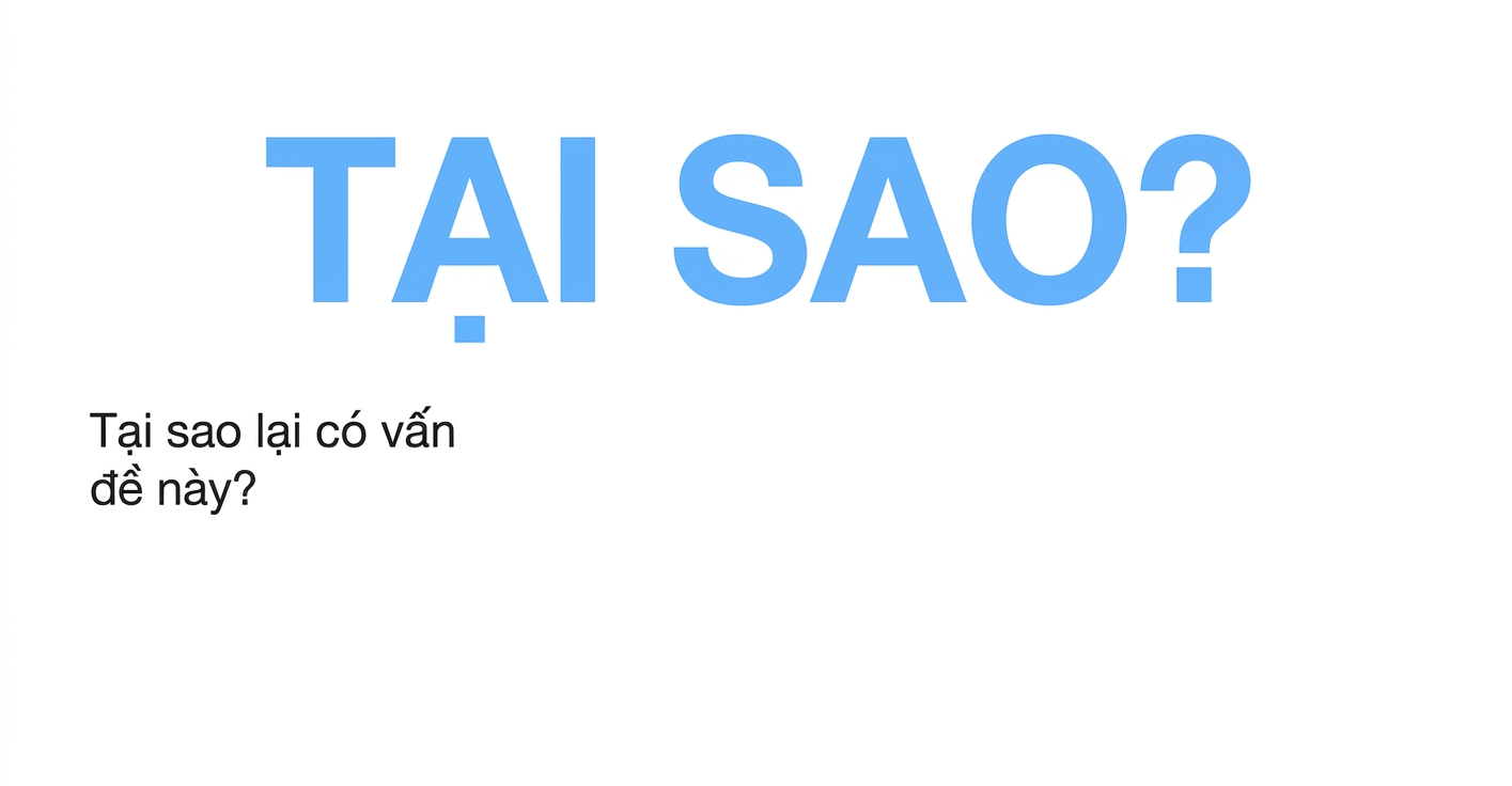 Vì sao là vấn đề này?