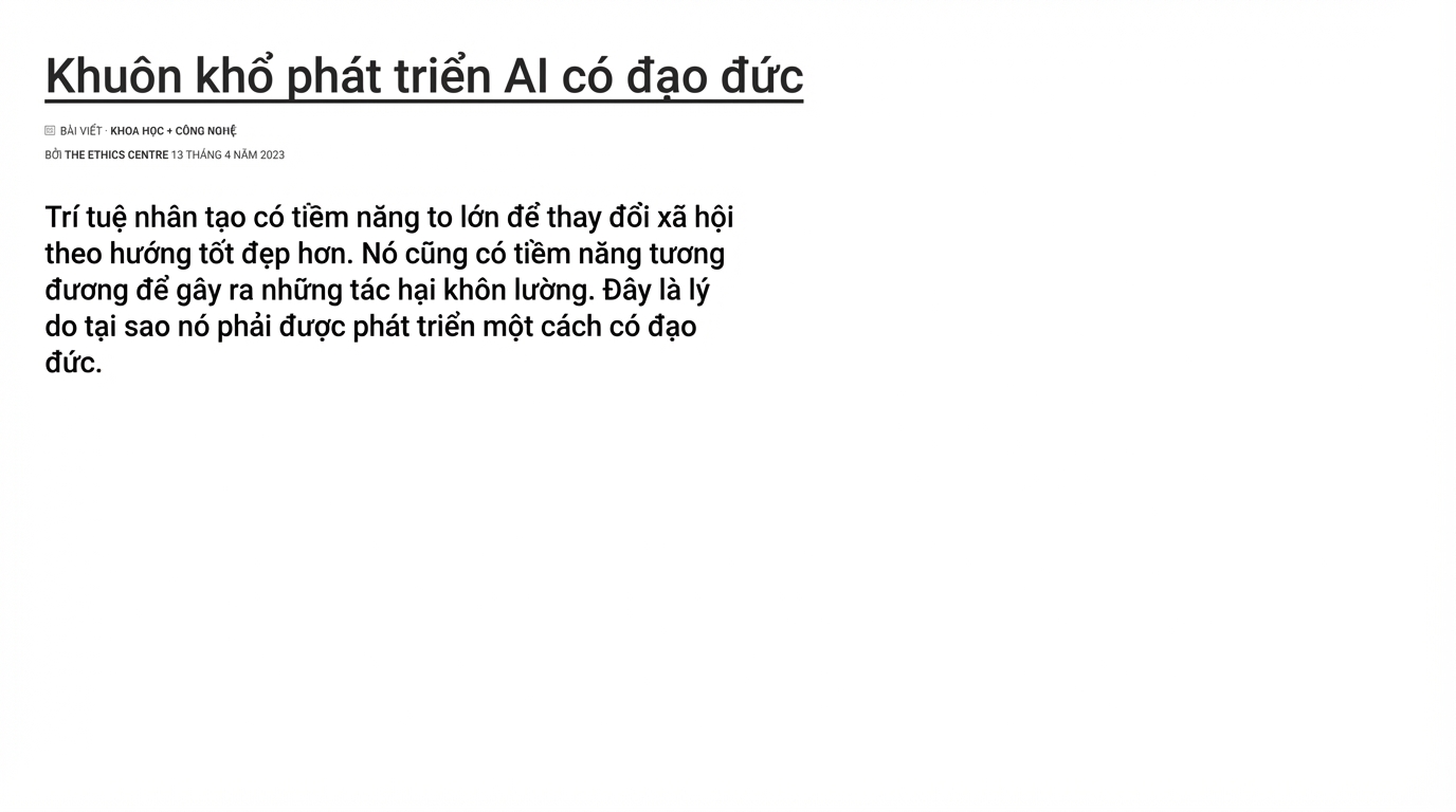 Khung đạo đức cho AI