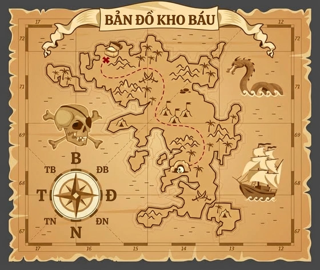 Hình bản đồ kho báu