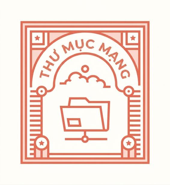 hình giống con dấu với thư mục mạng trên đó