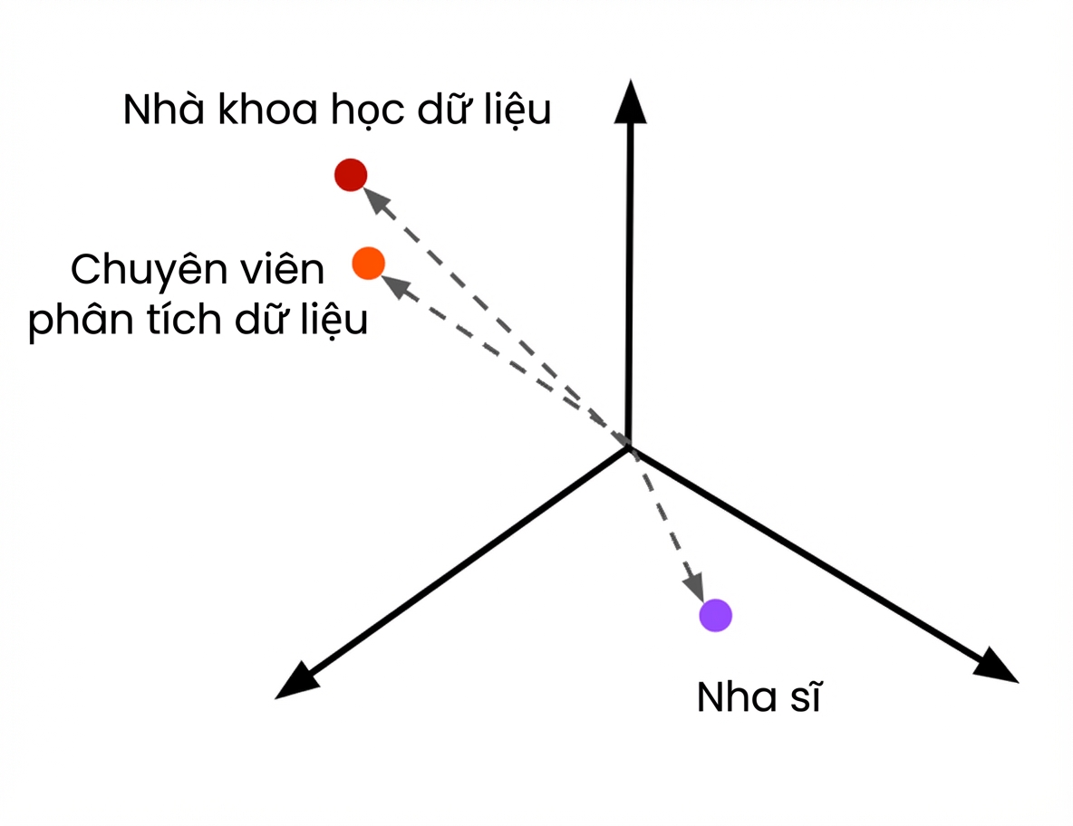 Gợi ý việc làm được hiển thị dưới dạng embeddings.