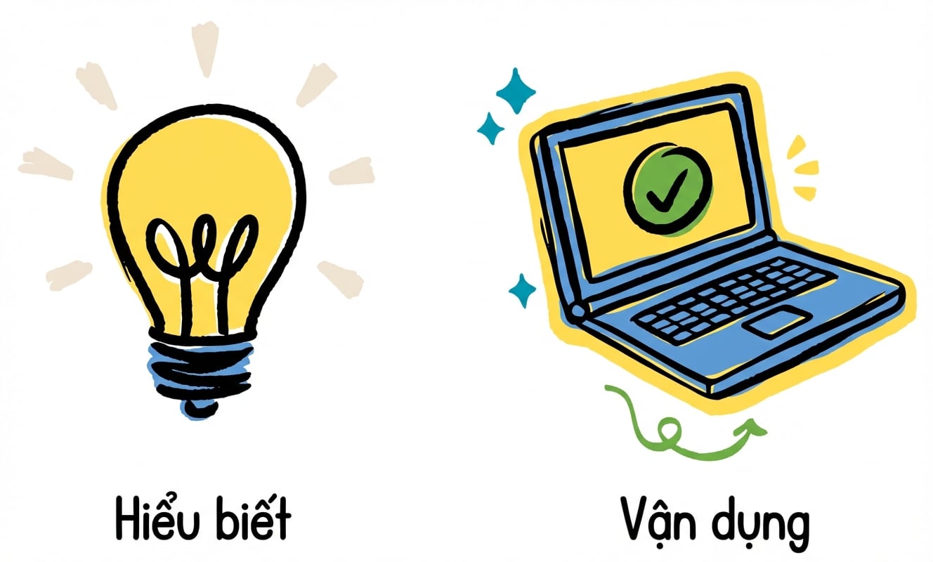 Minh họa máy tính xách tay thể hiện việc sử dụng
