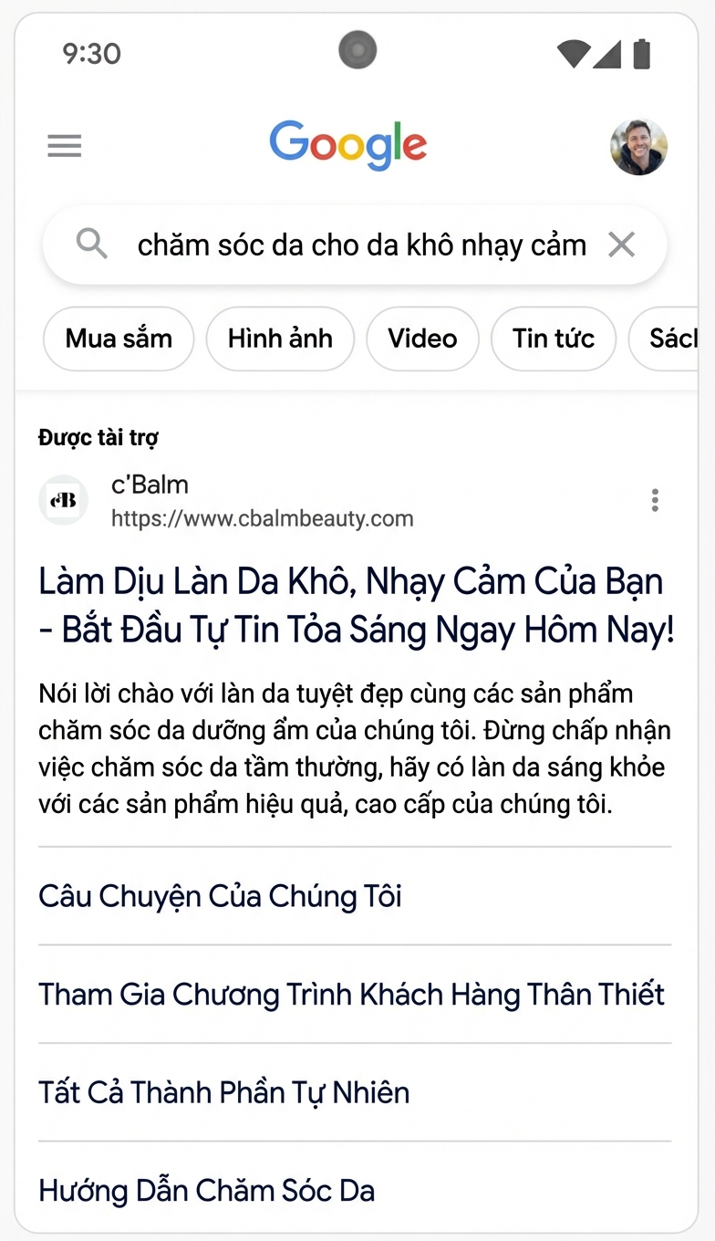 Ví dụ nền tảng quảng cáo của Google điều chỉnh động để cá nhân hóa quảng cáo