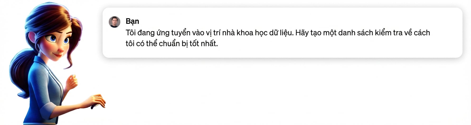 Một cá nhân có yêu cầu: "Tôi đang ứng tuyển vị trí chuyên viên phân tích dữ liệu, xin vui lòng lập danh sách các bước cần thực hiện để chuẩn bị tốt nhất."