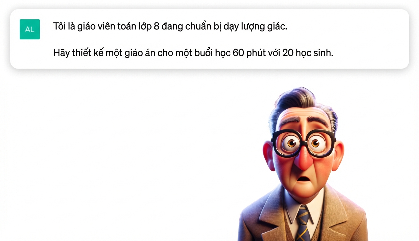 Hình minh họa hoạt hình về một giáo viên