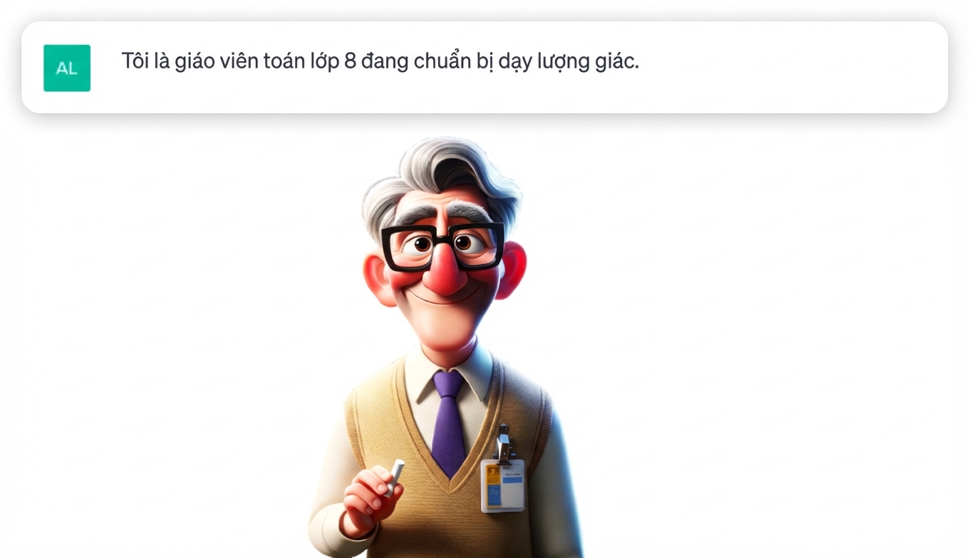 Hình minh họa hoạt hình về một giáo viên