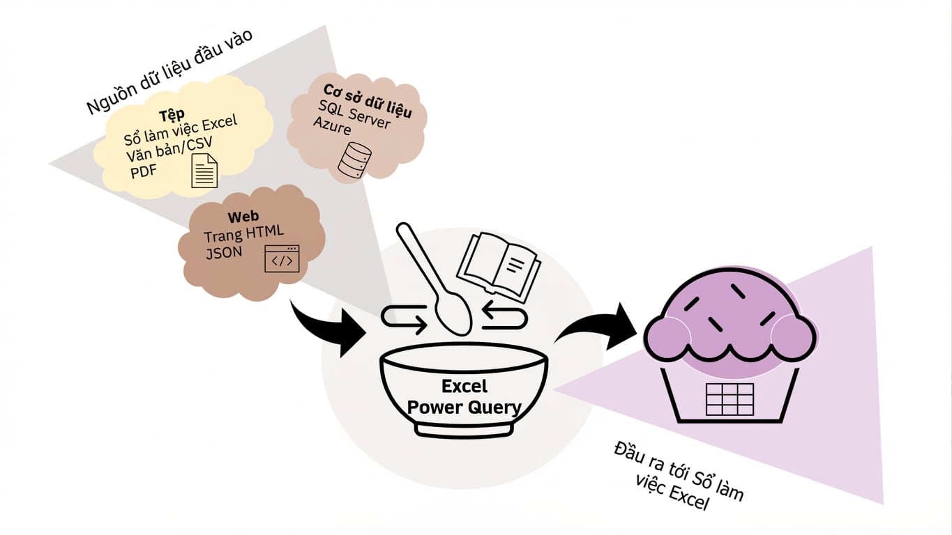Sơ đồ cupcake Power Query trong Excel (3/3)